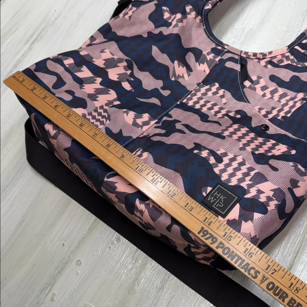 IHKWIP Everyday Shopper Tote with Crossbody Strap Pink and Blue Blush Camo